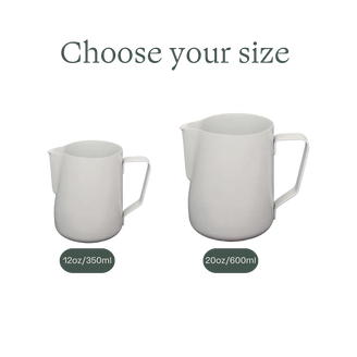 Rhino Stealth White Milk Pitcher - 2 Sizes