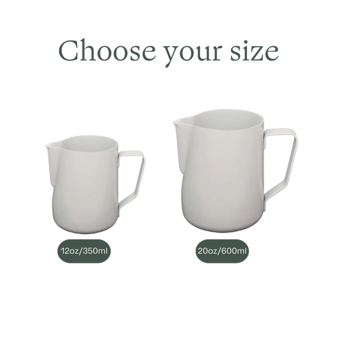 Rhino Stealth White Milk Pitcher - 2 Sizes