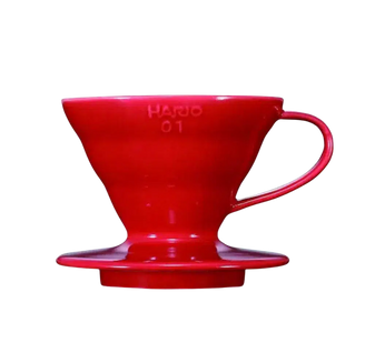 Hario V60 Ceramic Coffee Dripper Red - Size 01