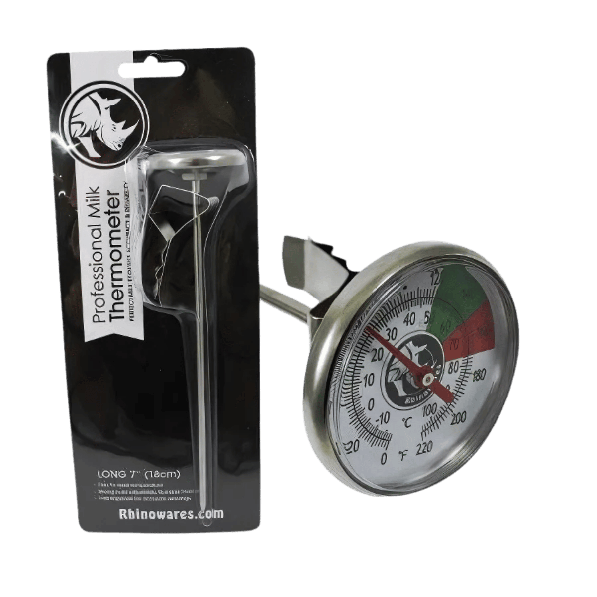 Rhino Milk Frothing Thermometer with Easy-to-Read Dial